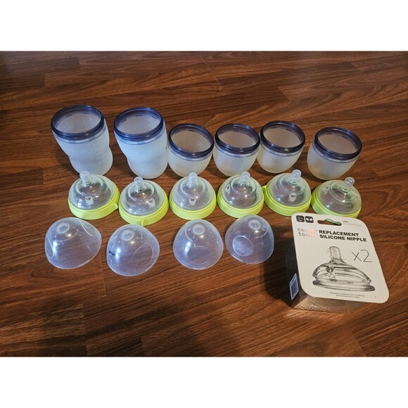 Comotomo Bottle Green Set Bundle Lot Large 8 Oz And Small 5oz - Picture 1 of 2
